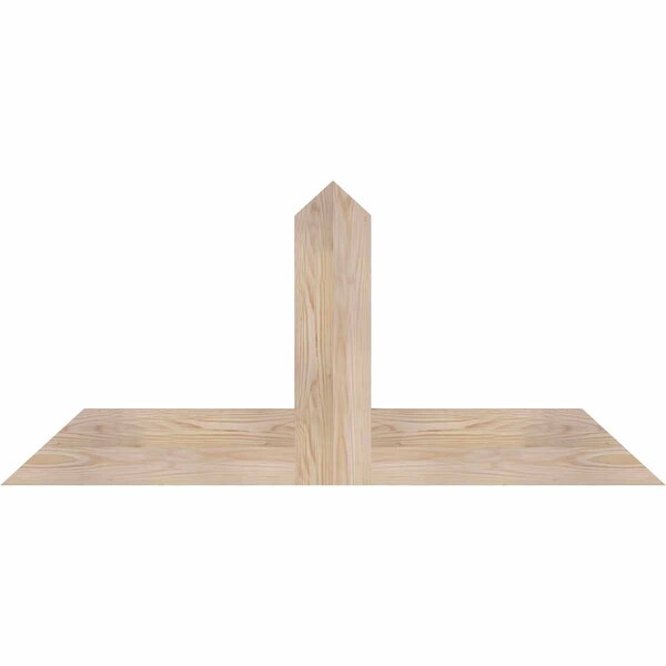 Ekena Millwork Portland Smooth Timber Gable Bracket, Douglas Fir, 48"W x 22"H x 1 1/2"D x 5 1/2"F, 11/12 Pitch GBW048X22X0206POR00SDF - main